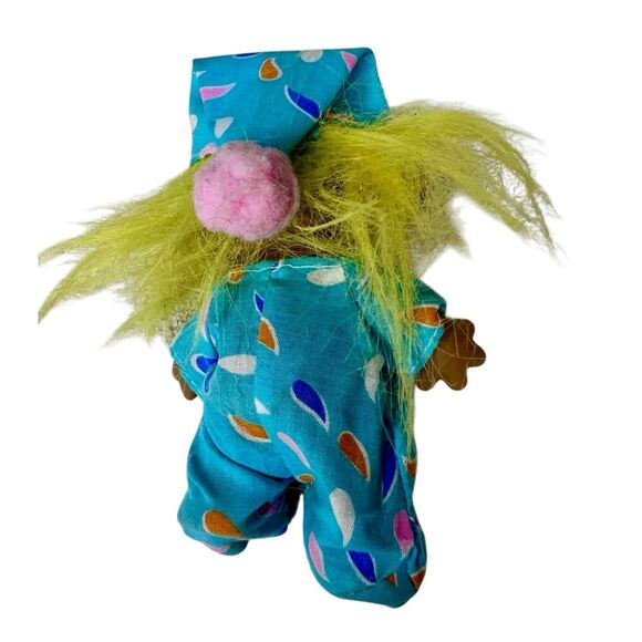 Vintage Troll Doll w/ Pajamas & Hat 1990s Collectible Nostalgic Cute Toy - Picture 3 of 5